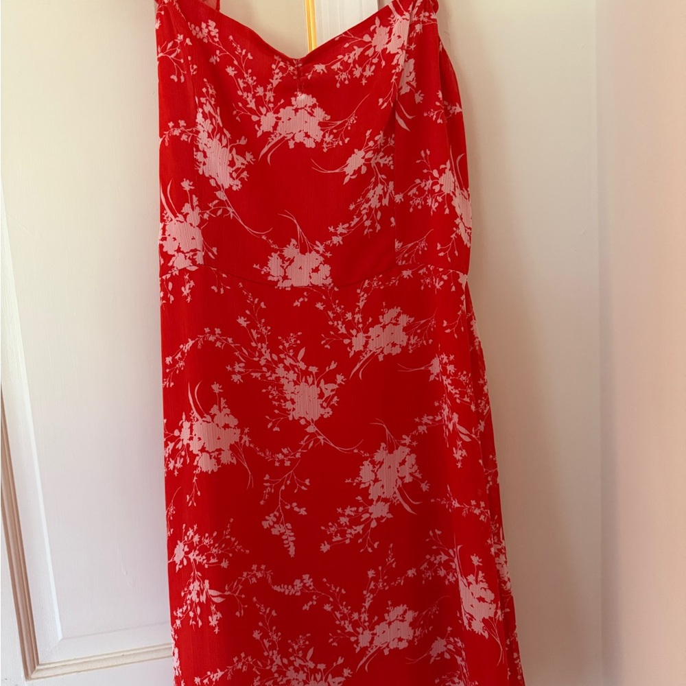 Nordstrom Red and White Floral Mini Dress